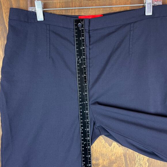 Zac Posen Womens Pants Blue Z Spoke Straight Leg Pleated Designer Career 12 - Picture 5 of 11